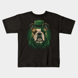 Bulldog St Patrick's Day Kids T-Shirt